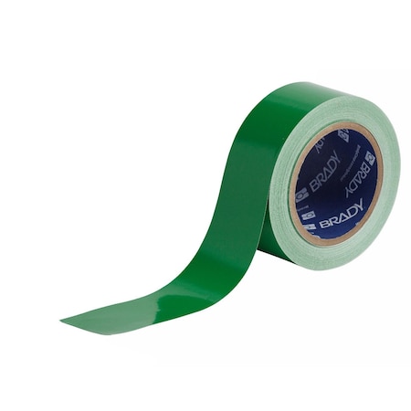 Brady Floor Marking Tape, Vinyl, 2 in W., 100 ft L., 0.004 in Thickness 170633